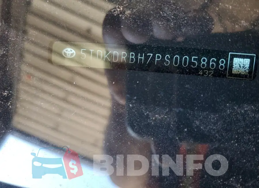 5TDKDRBH7PS005868 Photo# 13