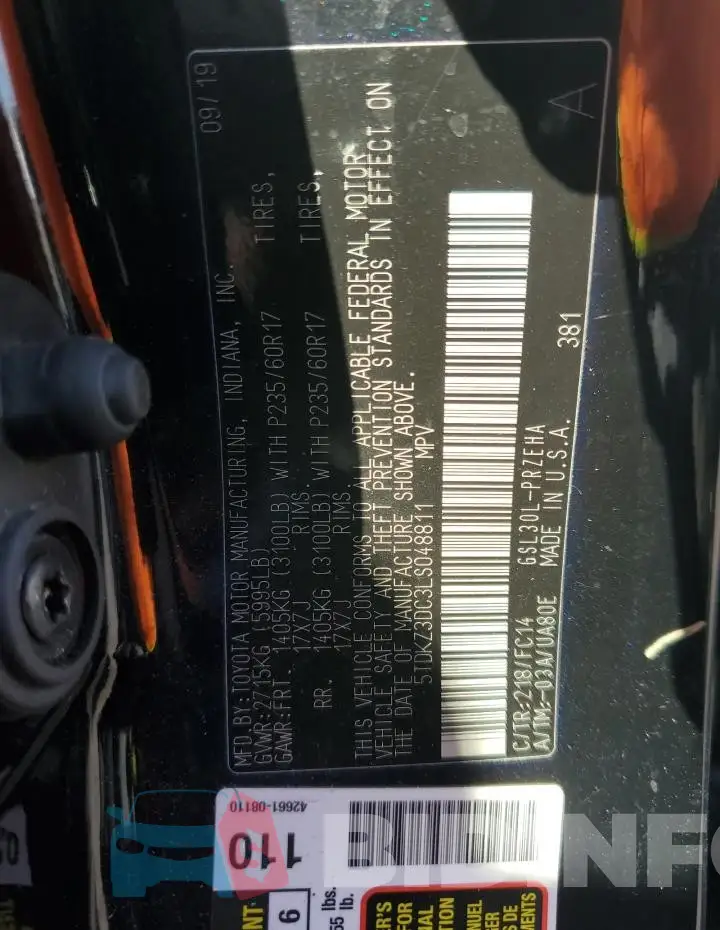 5TDKZ3DC3LS048811 Photo# 13