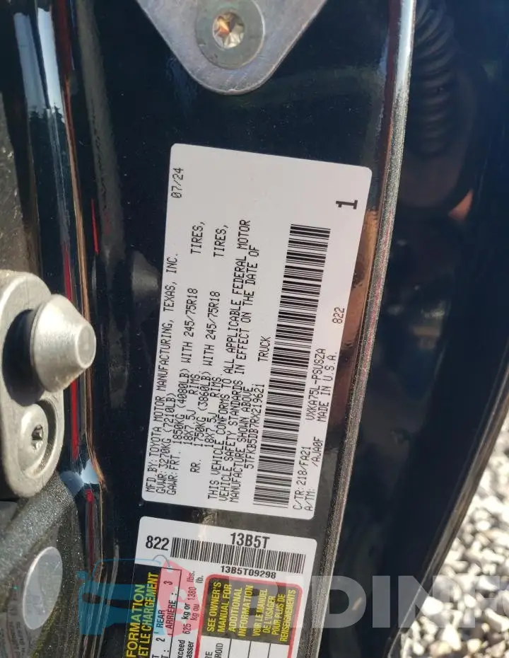 5TFKB5DB7RX219621 Photo# 12