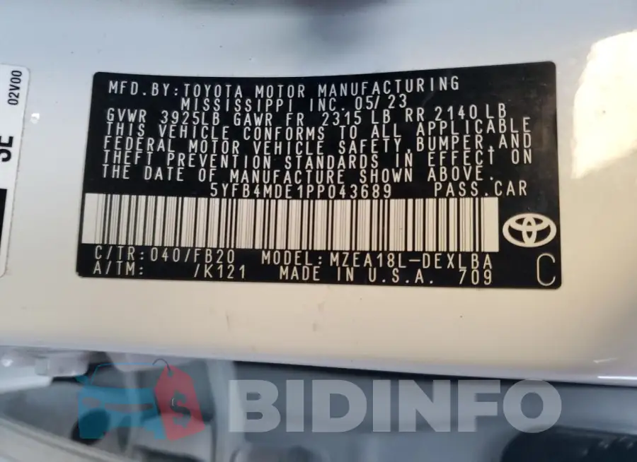 5YFB4MDE1PP043689 Photo# 12