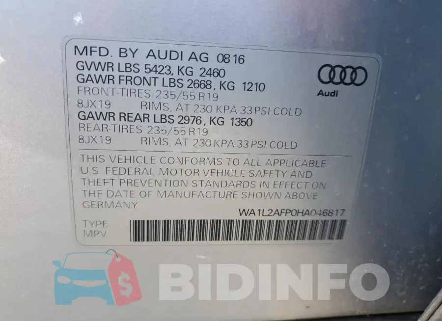 WA1L2AFP0HA046817 Photo# 14