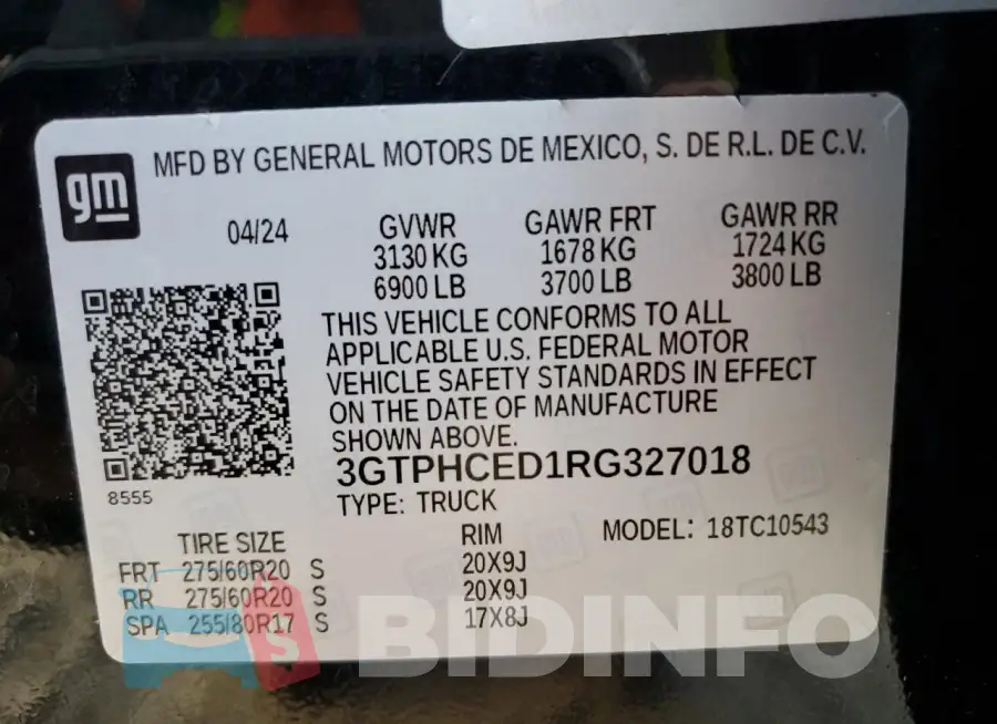 3GTPHCED1RG327018 Photo# 12