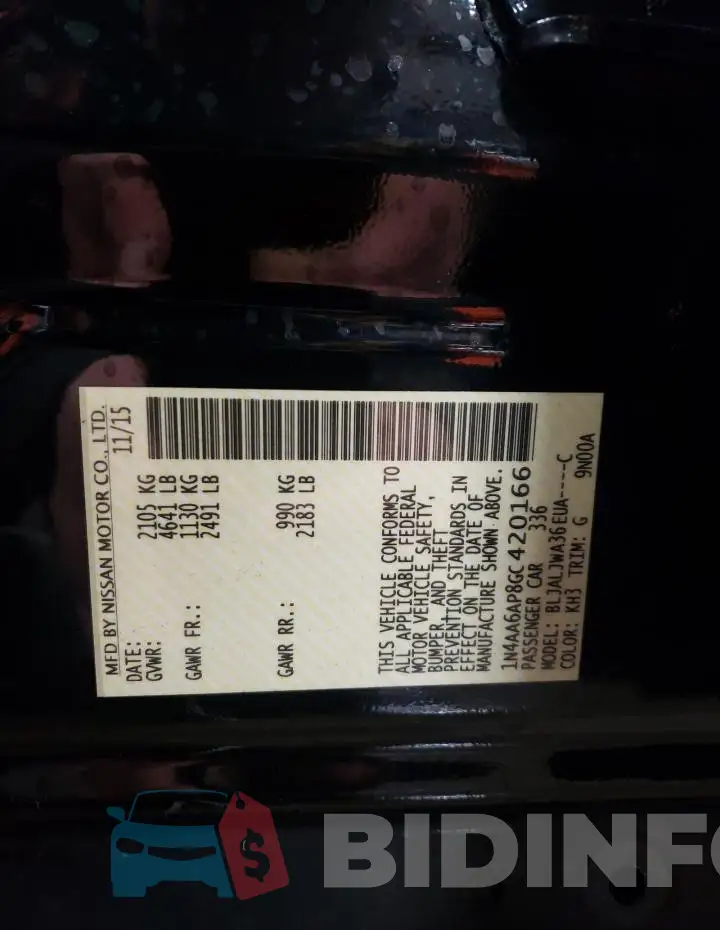 1N4AA6AP8GC420166 Photo# 13