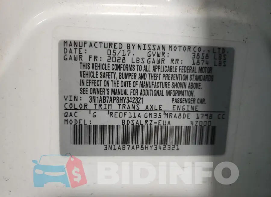3N1AB7AP8HY342321 Photo# 12