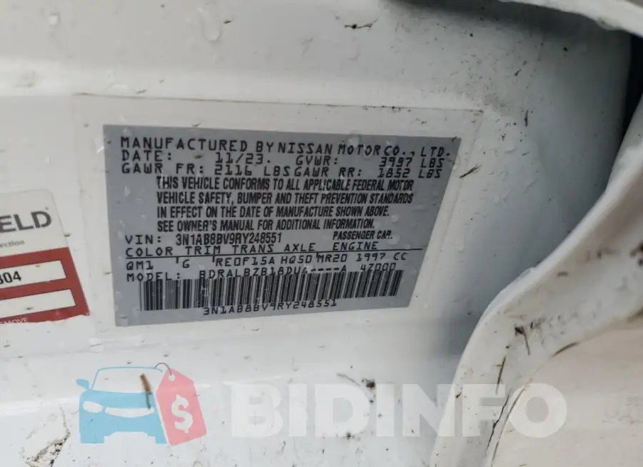 3N1AB8BV9RY248551 Photo# 13