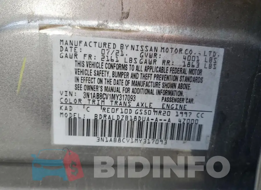 3N1AB8CV1MY317093 Photo# 12