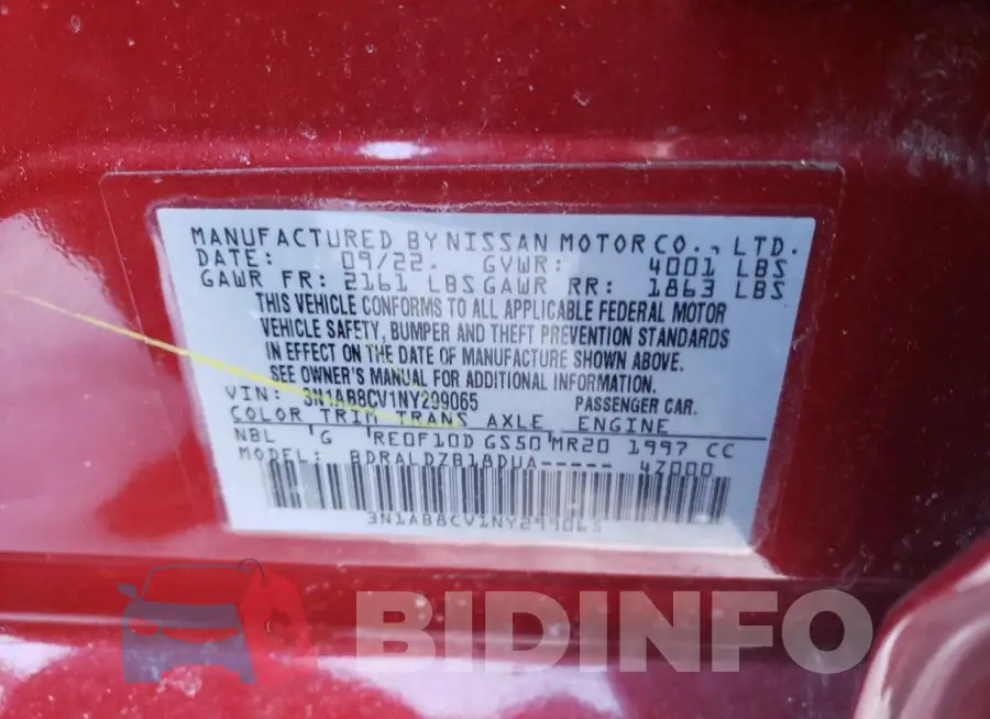 3N1AB8CV1NY299065 Photo# 12