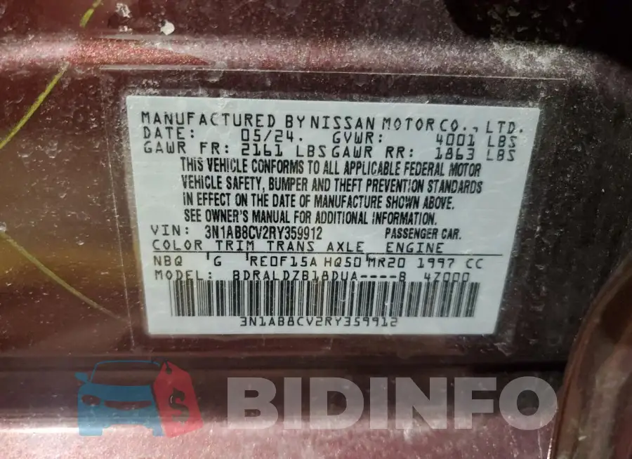 3N1AB8CV2RY359912 Photo# 12