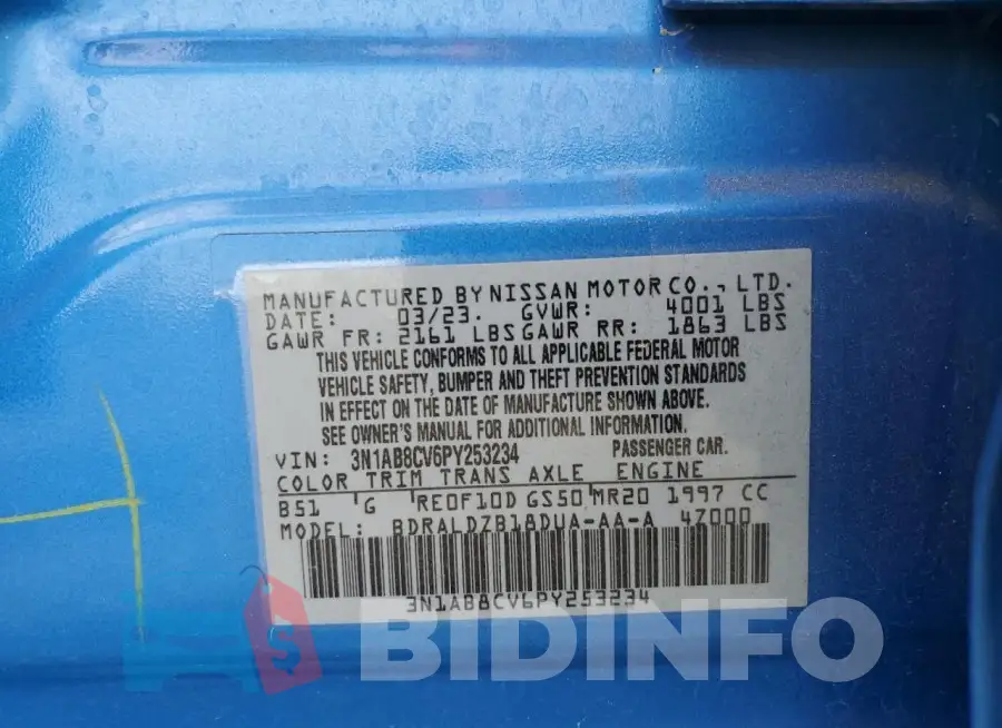3N1AB8CV6PY253234 Photo# 12