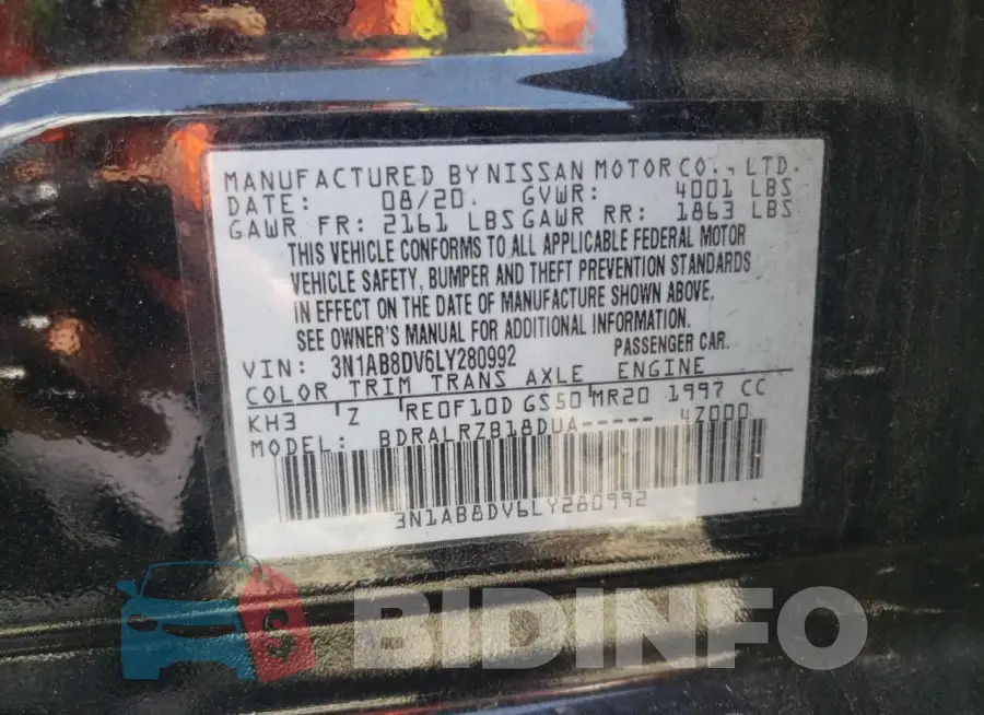 3N1AB8DV6LY280992 Photo# 12