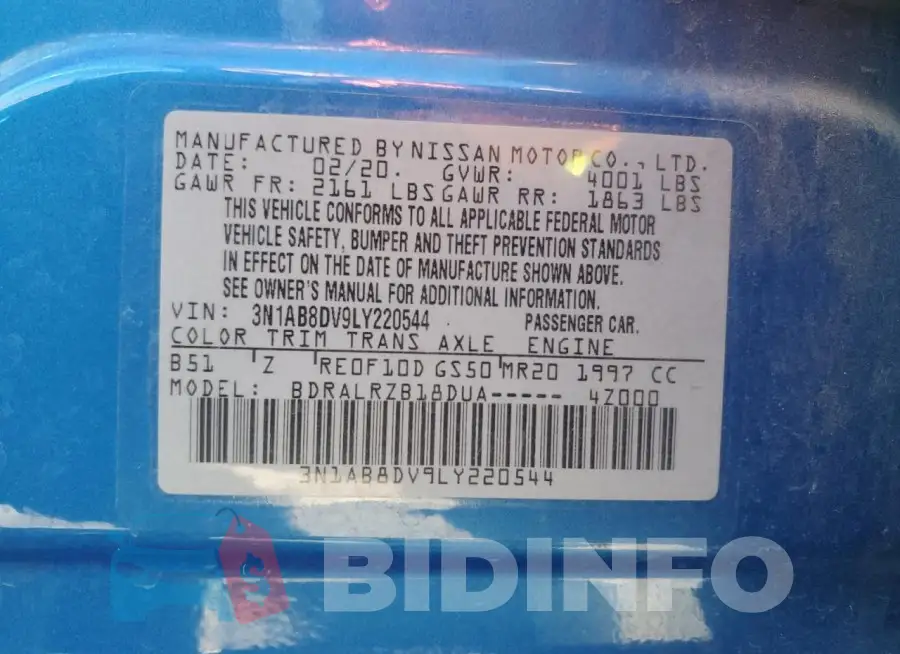 3N1AB8DV9LY220544 Photo# 13