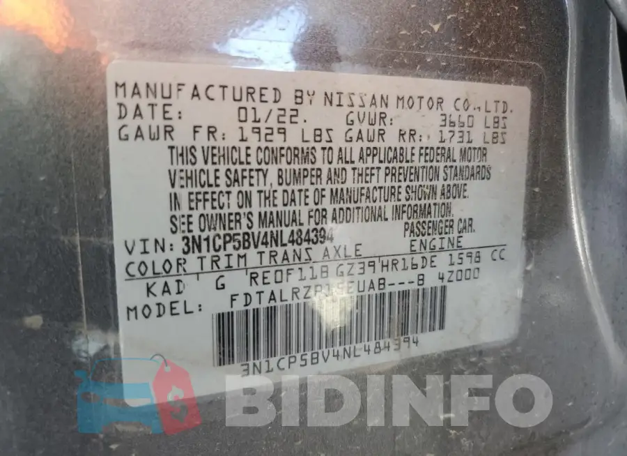 3N1CP5BV4NL484394 Photo# 13