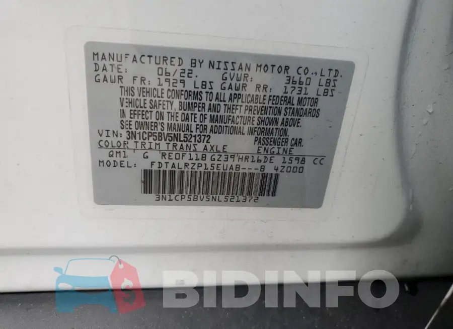 3N1CP5BV5NL521372 Photo# 12