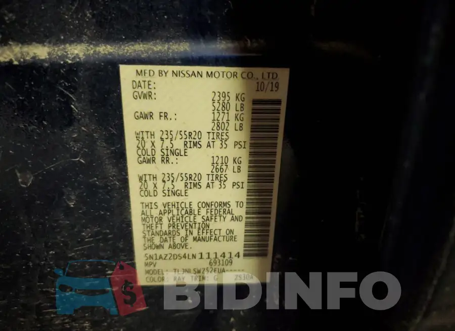 5N1AZ2DS4LN111414 Photo# 13