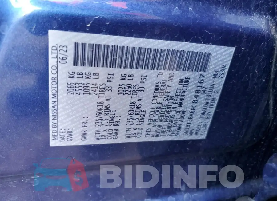 5N1BT3BA6PC848167 Photo# 13