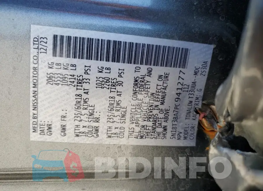 5N1BT3BA7PC941277 Photo# 13