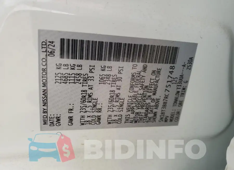 5N1BT3BB7RC751748 Photo# 13