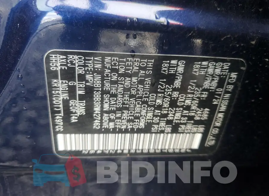 JN8BT3BB3RW427462 Photo# 13
