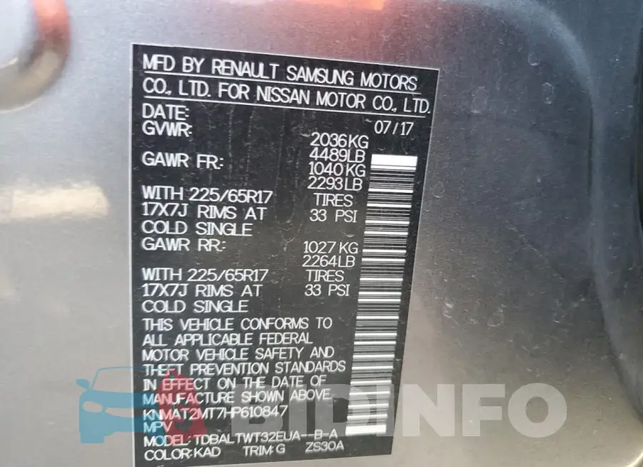 KNMAT2MT7HP610847 Photo# 13