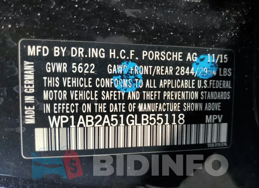 WP1AB2A51GLB55118 Photo# 13