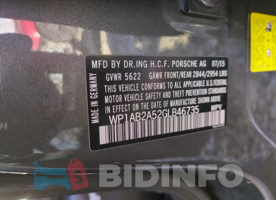 WP1AB2A52GLB46735 Photo# 12