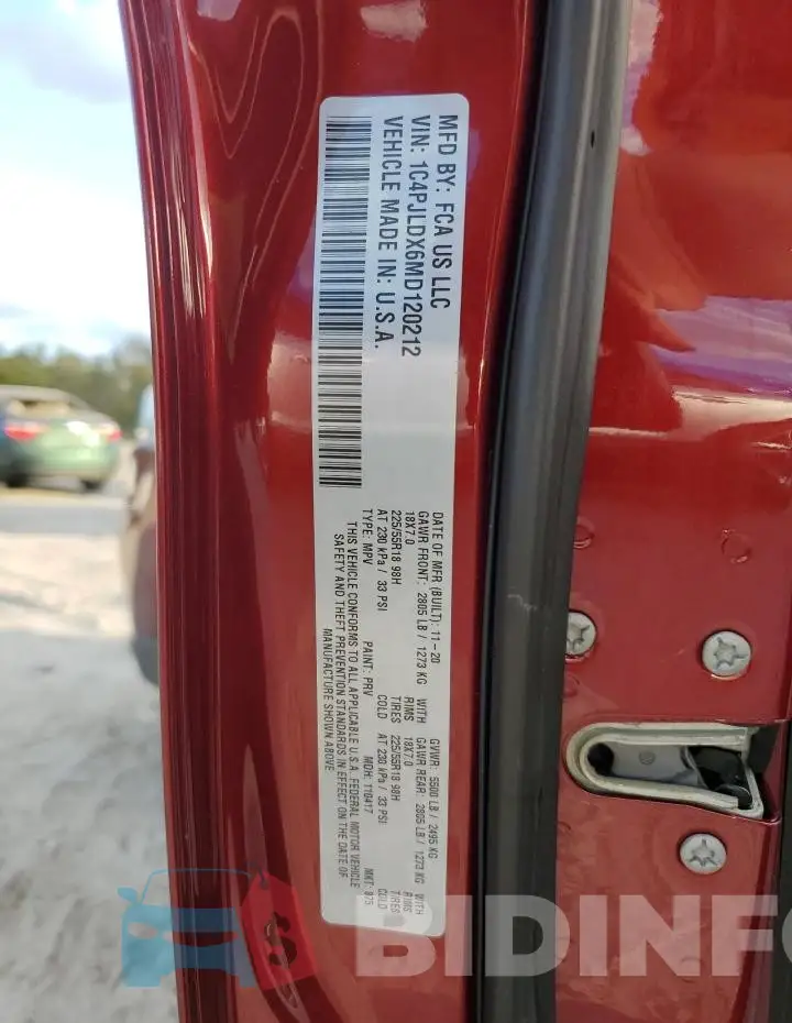 1C4PJLDX6MD120212 Photo# 13