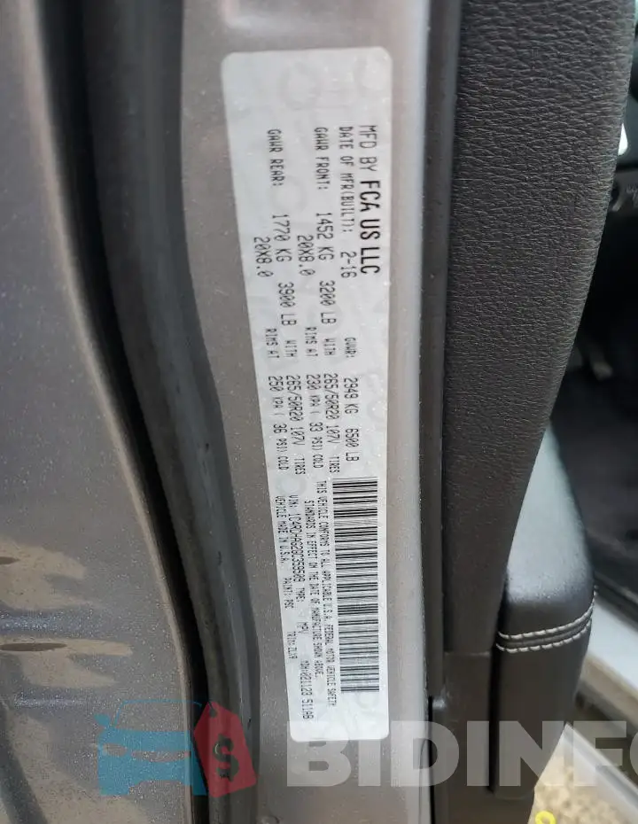 1C4RDHAG2GC359509 Photo# 12