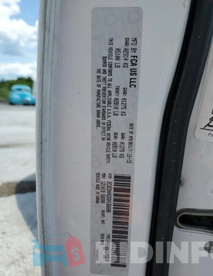 2C3CDXHG2GH166686 Photo# 13
