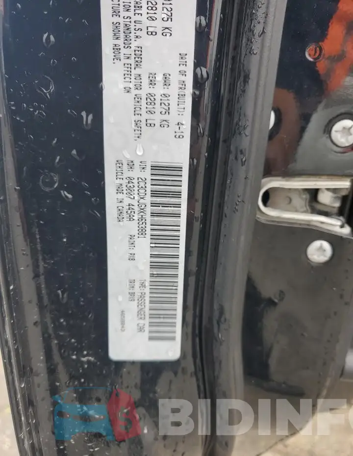2C3CDXJGXKH653881 Photo# 12