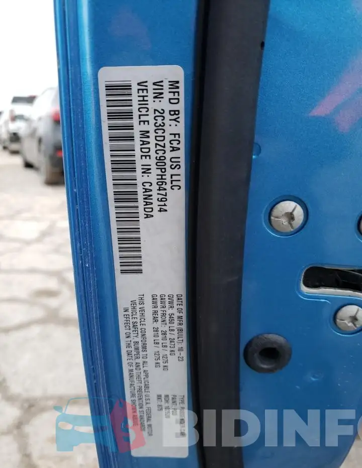2C3CDZC90PH647914 Photo# 12
