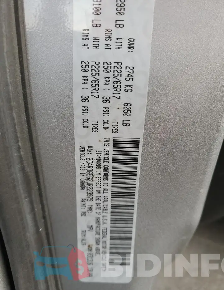 2C4RDGEG2JR223979 Photo# 13