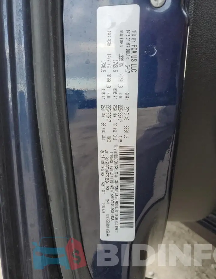 2C4RDGEGXHR779564 Photo# 13
