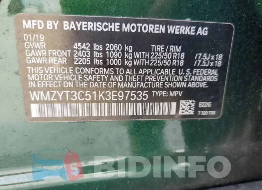 WMZYT3C51K3E97535 Photo# 13