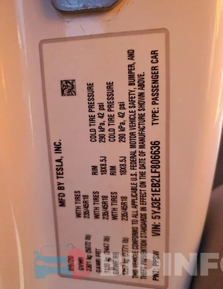 5YJ3E1EB2LF806636 Photo# 12
