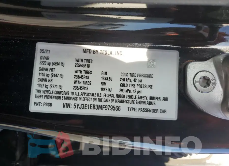5YJ3E1EB3MF979566 Photo# 12