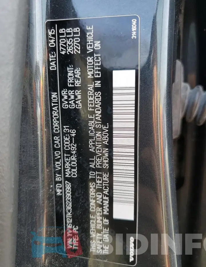 YV1612TK3G2390987 Photo# 12