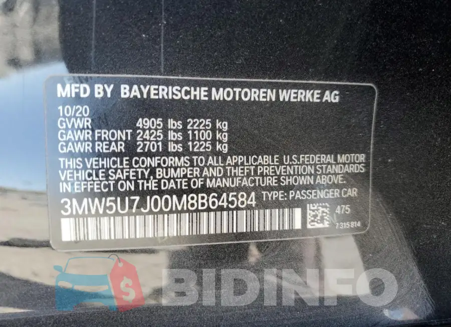 3MW5U7J00M8B64584 Photo# 13