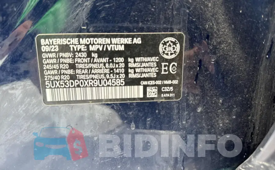 5UX53DP0XR9U04585 Photo# 10