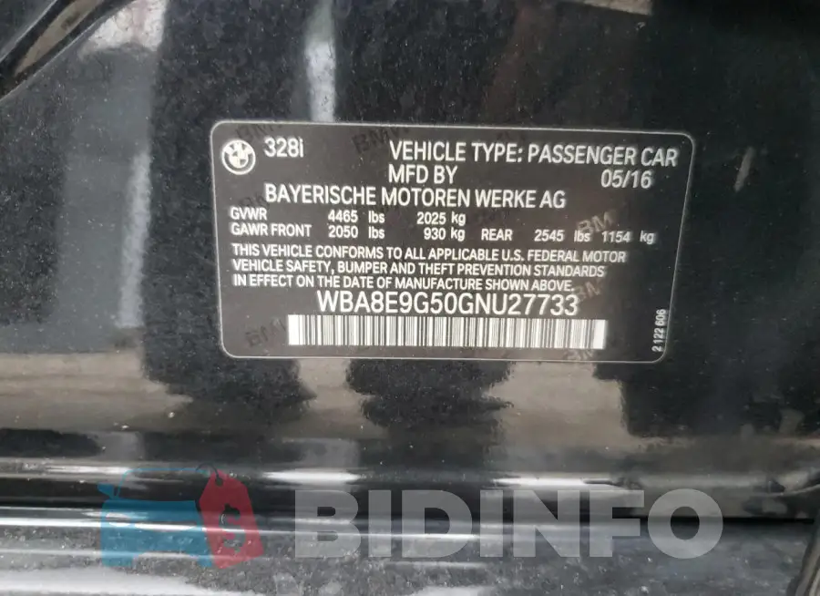 WBA8E9G50GNU27733 Photo# 12