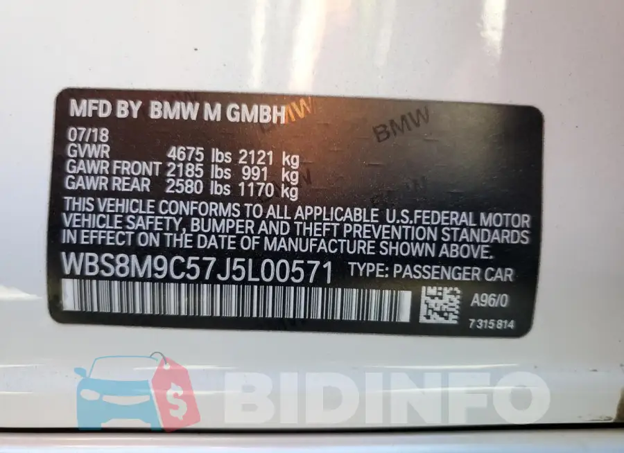 WBS8M9C57J5L00571 Photo# 13