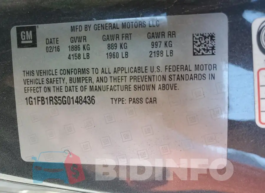 1G1FB1RS5G0148436 Photo# 13