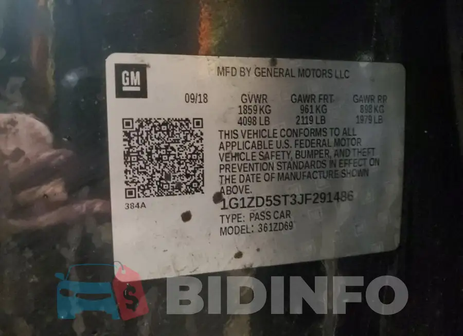 1G1ZD5ST3JF291486 Photo# 12