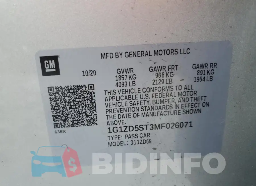 1G1ZD5ST3MF026071 Photo# 12