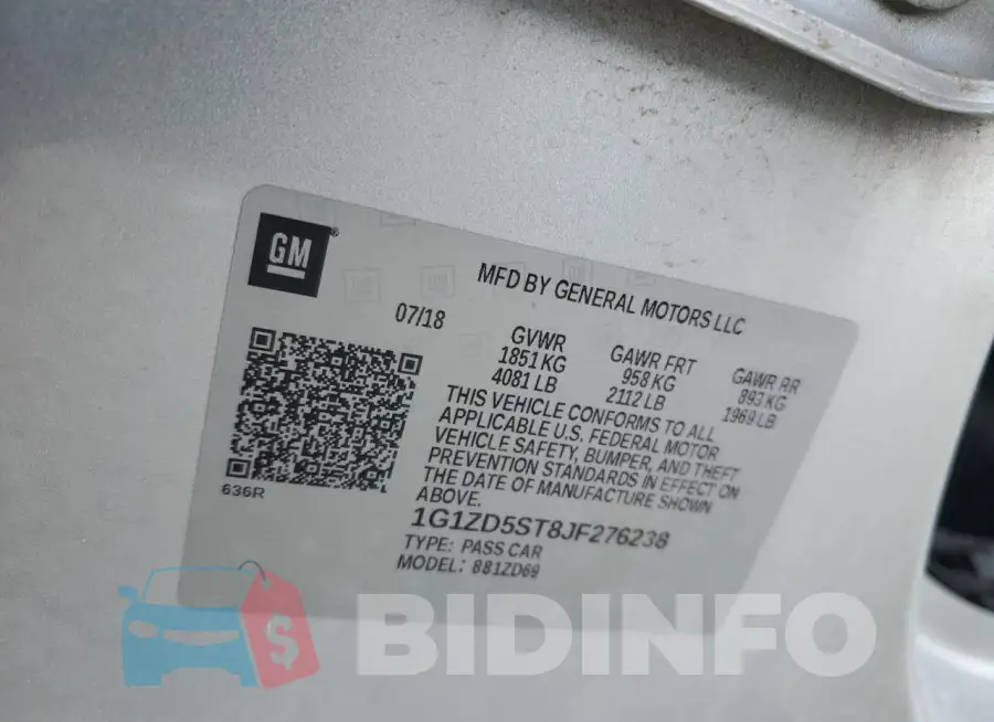 1G1ZD5ST8JF276238 Photo# 13