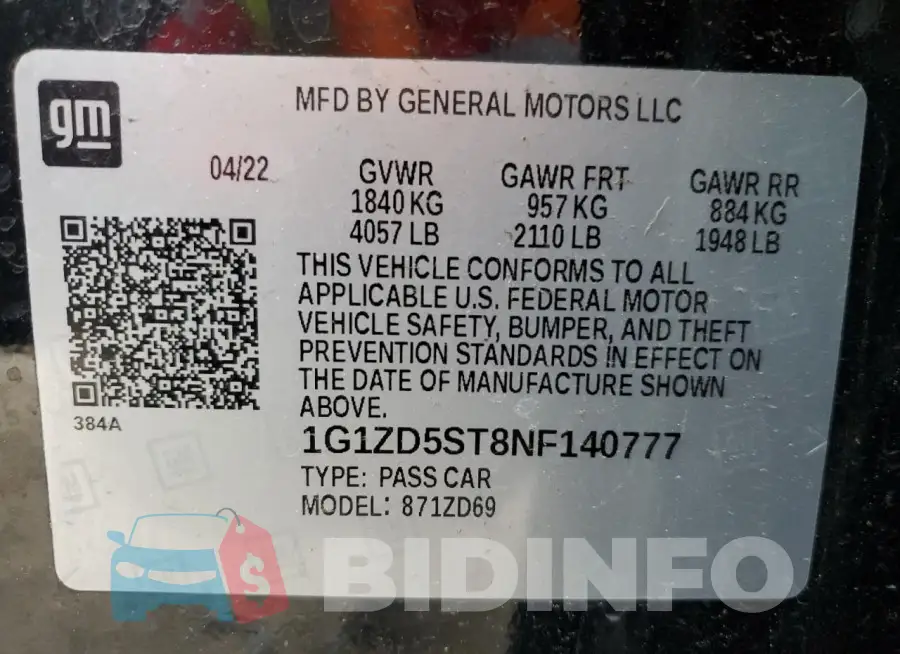1G1ZD5ST8NF140777 Photo# 12