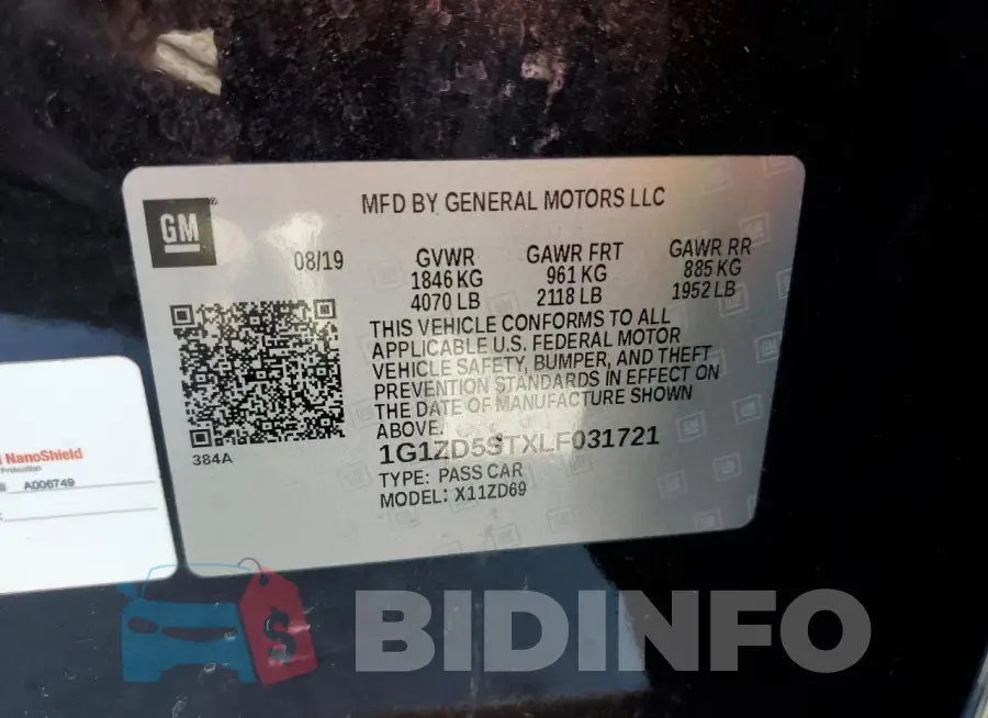 1G1ZD5STXLF031721 Photo# 12