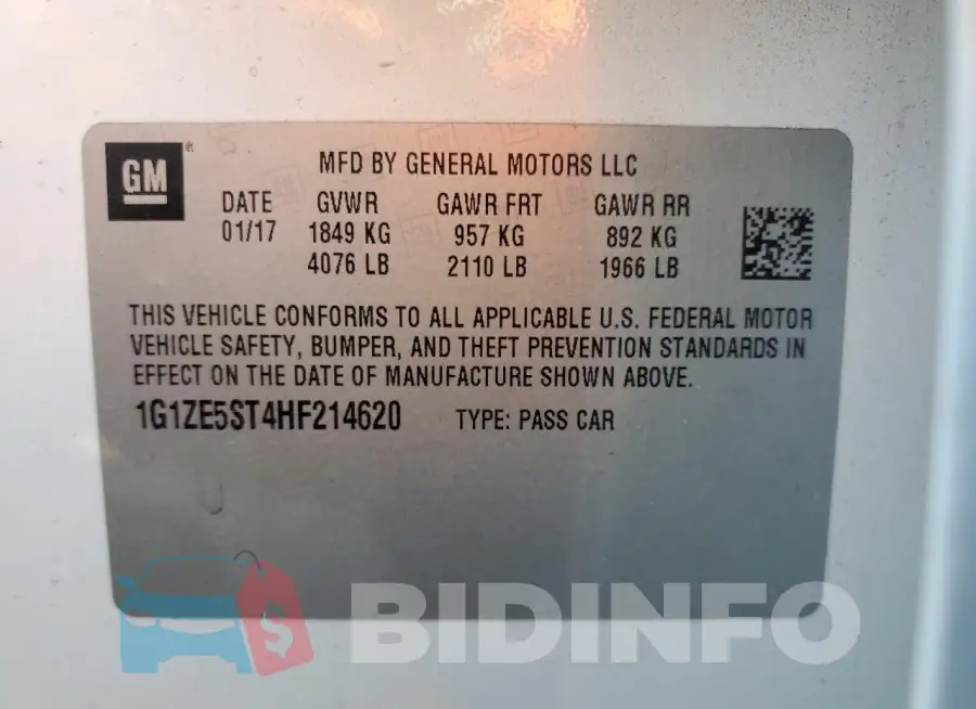 1G1ZE5ST4HF214620 Photo# 12