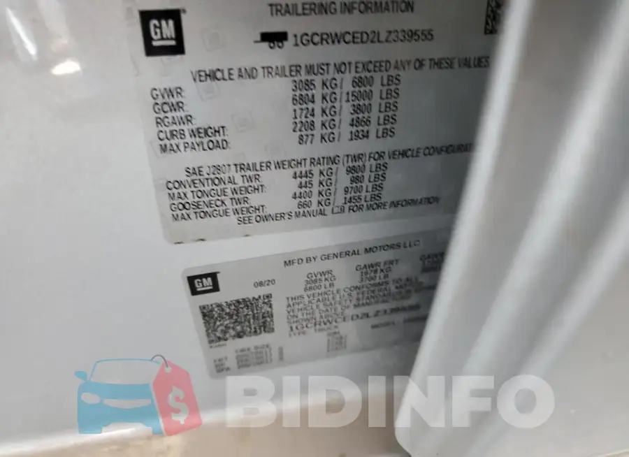1GCRWCED2LZ339555 Photo# 12