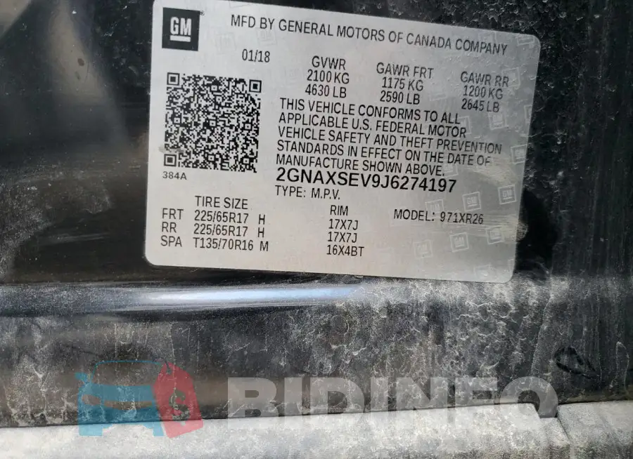 2GNAXSEV9J6274197 Photo# 12
