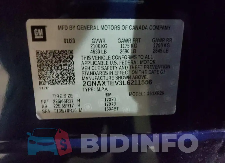 2GNAXTEV3L6211556 Photo# 14